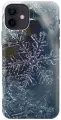 Силиконовый чехол на Apple iPhone 12 / 12 Pro / Эпл Айфон 12 / 12 Про с рисунком Макро снежинка
