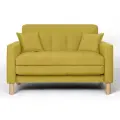 Диван-кровать Остин, прямой, 122*77*78, спальное 100*191, велюр горчица, Велутто 28