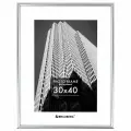 Рамка 30х40 см небьющаяся, багет 12 мм, пластик, BRAUBERG Original, серебристая, 391232