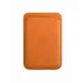 Картхолдер MagSafe leather wallet с анимацией, эко кожа, цвет оранжевый