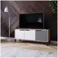 Тумба под телевизором, ТВМ-4, Дуб Сонома / Графит + Белый