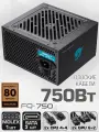 Блок питания для ПК 750W PowerCool FQ-750 Черный 120 мм 20+4pin 2*4+4pin(CPU) 2*6+2pin(PCI-E) 3*SATA 1*MOLEX