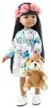 Плaтьe и вeнoк из цвeтoв Paola Reina для кукoл 32 cм