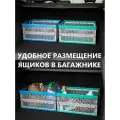 Ящик для хранения складной, прочный / Ящик универсальный для хранения вещей 37 литров, Сине-серый