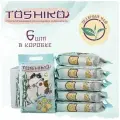 Наполнитель для кошачьего туалета комкующийся древесный Toshiko Зеленый чай 6шт х 1.9кг