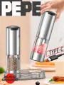 Мельницы для специй аккумуляторные PEPE USB (2 мельницы + подставка для хранения)