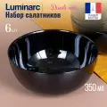 Салатники Luminarc Diwali черные, ударопрочное стекло, 12см, 6 шт