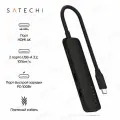 Адаптер для ноутбука Satechi 4-in-1 USB-C Slim Multiport Adapter 4K черный (ST-P4SK)