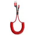 Кабель Baseus Fish Eye Spring USB - Lightning (CALSR), длина 1 м, 1 шт., red