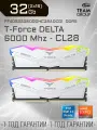Оперативная память TeamGroup T-Force Delta, 32GB, 6000MHz, CL28, RGB, белая