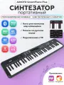Синтезатор Aimoto SmartPiano Plus 61 клавиша 25-уровневая сенсорная, 3 режима обучения, 900 тембров 700 ритмов 110 декомпозиций, пианино, полифония 64 голоса, запись композиций MP3-плеер, черный
