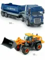 Фура грузовик синяя с погрузчиком - свет и звук - инерционный механизм