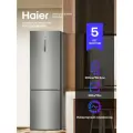Холодильник Haier C4F620CFMMPU1, No Frost, двухкамерный, с зоной свежести, серебристый