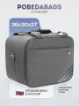 Сумка дорожная PobedaBags, 26 л, 30х27х36 см, ручная кладь, grey