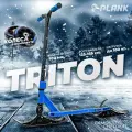 Трюковый самокат-снегокат PLANK TRITON LIGHT-BLUE-BLACK (синий)+лыжи