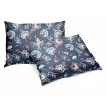 Комплект наволочек YERRNA С2070ШВ/С2071ШВ, перкаль, 70 х 70 см, 2 шт., Темно-синие цветы