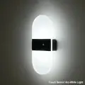 Беспроводной настенный светильник, сенсорный датчик, овальный белый светильник