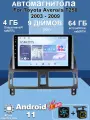 Штатная Магнитола для Toyota Avensis T250 2003 - 2009 , с камерой заднего вида. QLED экран 9 дюймов, Wifi 2din с сенсорным экраном, usb и блютузом
