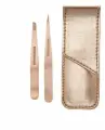 Набор миниатюрных версий скошенного и точного пинцета TWEEZERMAN Rose Gold Petite Tweeze Set