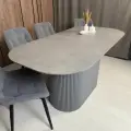 Стол Mesa Design Tuberia, керамогранит, серый, 160 см x 80 см