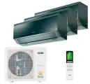 Мульти сплит-система на 3 комнаты AUX AM3-H27/4DR2+2xAMWM-H09/4R2(CC)+H12/4R2(CC) (2х25м²+35м²) Чёрный, Inverter, Wi-Fi