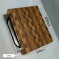 Торцевая разделочная доска из дуба с гастроемкостью , 40x30х7 см hzwood