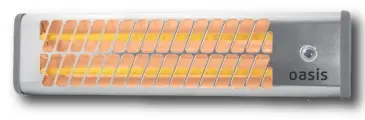 Инфракрасный обогреватель Oasis / Оазис IV-15 ламповый в металлическом корпусе, серый, 540х130х115мм, 1.5кВт, площадь обогрева 15м², 20IP / климатическая техника