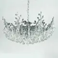 Люстра подвесная, хрусталь, серебро, восточный стиль, 82018-450(SL)