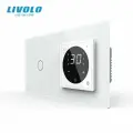 Одноклавишный проходной сенсорный выключатель Livolo с терморегулятором (1-0)