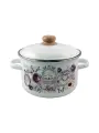 Кастрюля эмалированная Appetite Roses, с крышкой, 3 л