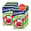 Быстров хлопья овсяные, не требующие варки, малина с молоком 240г 6шт