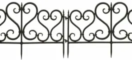 Забор декоративный пластик, Мастер сад, Ажурное, 25х300 см, черный