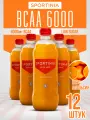 Спортивный напиток БЦАА Sportinia BCAA 6000 500 ml (Апельсин) упаковка 12 штук