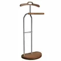 Вешалка костюмная напольная для одежды Мебелик, дерево, орех