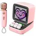 Портативная Bluetooth-колонка Divoom DitooMic Retro Pixel Art с микрофоном, pink