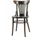 Стул венский деревянный для кухни со спинкой Ослав темный орех