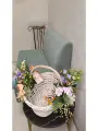 Корзина декорированная пасхальная для яиц и кулича
