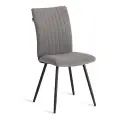 Стул обеденный для кухни с мягким сиденьем TetChair Monte Carlo TREND, 1 шт, велюр, серый/черный