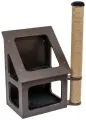Домик настенный для кошек ZooM Паркур односкатный большой венге 44 х 32,5 х 62 см (1 шт)