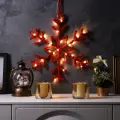 Светодиодная фигура «Снежинка красная» 39 см, 30 LED, батарейки AAx2 (не в комплекте), свечение теплое белое, 10471485