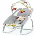 Шезлонг Nuovita Mese, для новорожденных, механический, с виброукачиванием, серый