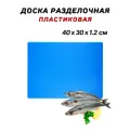 Доска разделочная пластиковая 40х30х1.2 см, цвет синий, доска пластиковая профессиональная CGPro