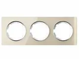 Рамка стеклянная OneKeyElectro Garda (для серии Florence) 3 поста, горизонтальная, цвет бежевый