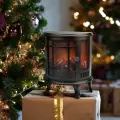 Светодиодный камин-светильник Neon-night Винтаж мини с эффектом живого огня 25х13х30 см, черный