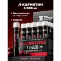 L-карнитин 6000 SPORTTECH, вишня, 20 ампул*25мл, жиросжигание, похудение, сушка, энергия, работоспособность