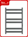 Электрический дизайнерский полотенцесушитель Bauedge профильный BAU Mix Gun Grey 50x80, 6 планок, универсальный, темно-серый металлик DB-0128