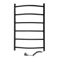 Полотенцесушитель Маргроид В4 Р80*50 (СНШ, Черный RAL 9005 (мат), 6 вставок, Ferrum; Правое подкл)