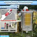 Медогонка Малютка 2-х рамочная нержавеющая с Электрические приводы, Подходит для ульев размером до 26*45см, объем 40*87см.