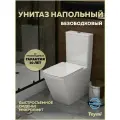 Унитаз напольный торнадо безободковый с быстросъемным сиденьем микролифт Teymi Helmi Vortex T40306