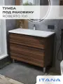 Тумба под раковину в ванную, тумба для ванной Итана Roberto 100 992х453х820 напольная Орех Пекан шоколад